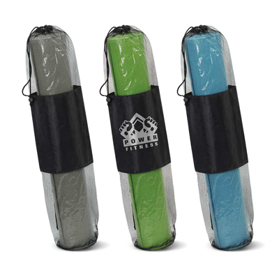 The Trends Collection Zen Yoga Mat is a soft yoga mat with compact mesh carry case.  3 colours.  Great branded yoga mats for your clients to enjoy.