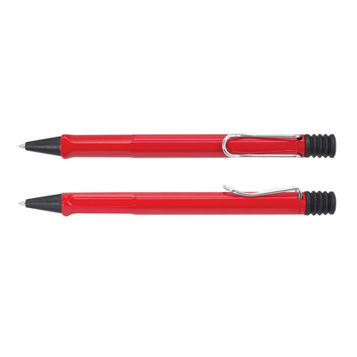 The Trends Collection Lamy Safari Pen is a classic ball pen made from polished plastic. 4 colours. Printed in 1 position. Great branded corporate pens.