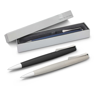 The Trends Collection Lamy Studio Pen is an elegant twist action ball pen with choice of barrel.  3 colours.  Great branded corporate pens for your clients.