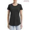 790L Anvil Womens Black Tee – Smoke