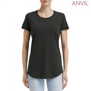 The Anvil Womens Black Tee is a 183gm unisex cotton tee.  Available in 10 colours and in sizes XS - 2XL.  Can be branded.  Great option for branded tees.