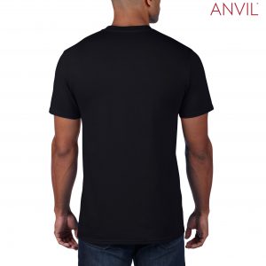 The Anvil Adult Black Tee is a 183gm unisex cotton tee.  Available in 15 colours and in sizes XS - 3XL.  Can be branded.  Great option for branded tees.