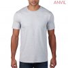 790 Anvil Adult Black Tee – Heather Grey