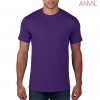 790 Anvil Adult Black Tee – Purple