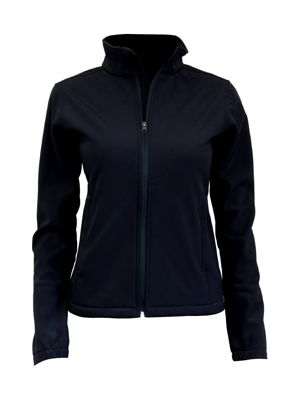 The Aurora Womens 3K Softshell Jacket is water resistant, breathable and wind blocking.  Available in Black and Navy.  Sizes 8 -22.  Great branded apparel.
