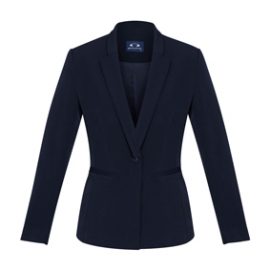 The Biz Collection Ladies Bianca Jacket is a single button style, fully lined jacket. Available in Black and Navy. Sizes 4 - 26.