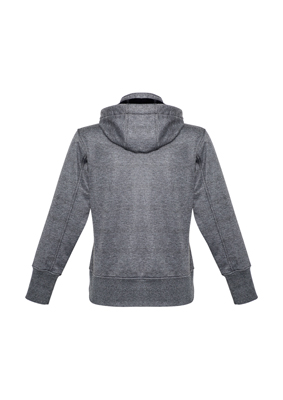 The Biz Collection Ladies Oslo Jacket is a 65% polyester/35% cotton bomber style jacket with a removable hood. Grey Black colour. Sizes S - 2XL.