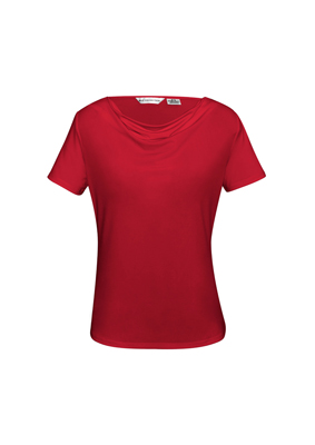 The Biz Collection Ladies Ava Drape Knit Top is a 95% polyester, short sleeve top with draped neckline. Available in 8 colours. Sizes in 6 - 26.
