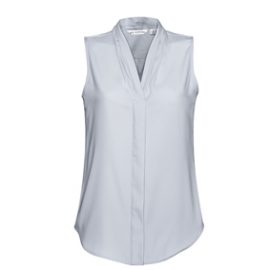 The Biz Collection Madison Sleeveless Blouse is a mechanical stretch polyester blouse.  5 colours.  6 - 26.  Great sleeveless blouses from Biz Collection