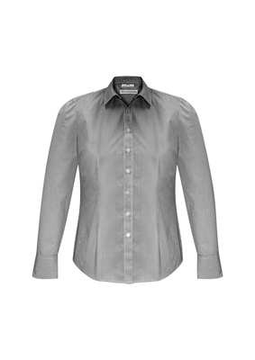 The Biz Collection Ladies Euro Long Sleeve Shirt is an easy care 65% polyester, 35% cotton shirt.  3 colours.  6 - 26.  Great branded long sleeve work shirts.
