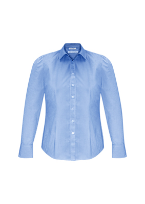 The Biz Collection Ladies Euro Long Sleeve Shirt is an easy care 65% polyester, 35% cotton shirt.  3 colours.  6 - 26.  Great branded long sleeve work shirts.