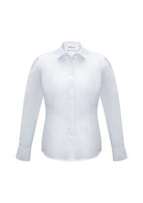 The Biz Collection Ladies Euro Long Sleeve Shirt is an easy care 65% polyester, 35% cotton shirt.  3 colours.  6 - 26.  Great branded long sleeve work shirts.