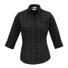 S820LT Biz Collection Ladies Harper 3/4 Sleeve Shirt – Black/Silver
