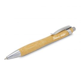 The Trends Collection Serano Bamboo Pen is a retractable bamboo pen with contoured grip and chrome accents.  Great deluxe pens from Trends Collection.
