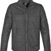 The Stormtech Mens Brooklyn Quilted Jacket is cool-weather casual. Thermal fill panels, custom snap buttons, horizontal quilting & an internal zip pocket.