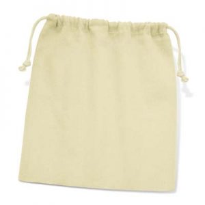 The Trends Cotton Gift Bag is a large drawstring gift bag made from cotton.  Natural, White & Black.  Great branded large cotton gift bags.