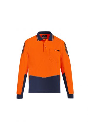 The Syzmik Flux Long Sleeve Polo is a 175gsm polyester with stretch mesh panels.  XXS-7XL.  6 colours.  Great branded long sleeve hi vis polos. 