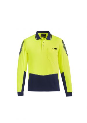 The Syzmik Flux Long Sleeve Polo is a 175gsm polyester with stretch mesh panels.  XXS-7XL.  6 colours.  Great branded long sleeve hi vis polos. 