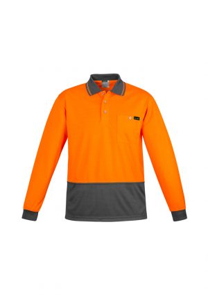 The Syzmik Comfort Back Long Sleeve Polo is a 170gsm, natural, breathable long sleeve polo.  4 colours.  XXS - 7XL. Great branded hi vis long sleeve polos.
