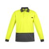 The Syzmik Comfort Back Long Sleeve Polo is a 170gsm, natural, breathable long sleeve polo.  4 colours.  XXS - 7XL. Great branded hi vis long sleeve polos.