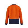 ZH430 Syzmik Hi Vis Cotton Long Sleeve Polo – Orange/Navy