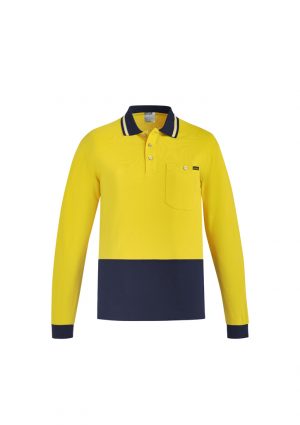 The Syzmik Hi Vis Cotton Long sleeve Polo is a natural, soft cotton fabric, hi vis polo. 2 colours. XXS - 7XL. Great branded hi vis cotton polos from Syzmik.