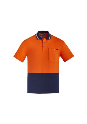 The Syzmik Hi Vis Cotton Short Sleeve Polo is a natural, soft cotton fabric, hi vis polo.  2 colours.  XXS - 7XL.  Great branded hi vis cotton polos from Syzmik.
