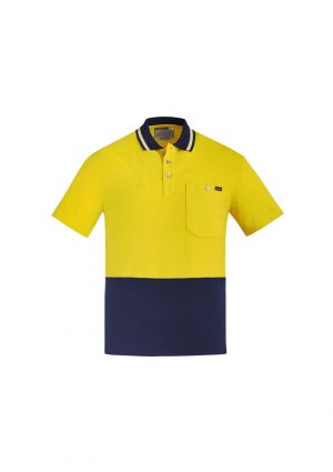 The Syzmik Hi Vis Cotton Short Sleeve Polo is a natural, soft cotton fabric, hi vis polo.  2 colours.  XXS - 7XL.  Great branded hi vis cotton polos from Syzmik.