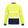 ZH530 Syzmik Unisex Hi Vis Segmented L/s Polo – Yellow/Navy