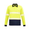 ZH530 Syzmik Unisex Hi Vis Segmented L/S Polo – Yellow/Navy