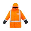 The Syzmik Mens TTMC-W 4 in 1 Waterproof Jacket is a polyester jacket.  Features brushed polar fleece vest lining, reversible vest.  Orange/Navy.