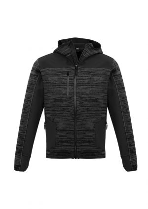 The Syzmik Streetworx Reinforced Knit Hoodie is a knitted polyester hoodie with contrast softshell panels.  Up to 7XL.  4 colours.  Great knitted hoodies.