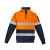 The Syzmik Mens Hi Vis 1/4 Zip Pullover is a hoop taped premium heavyweight brushed fleece.  2 colours.  Great branded hi vis work fleeces.