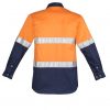 ZW123 Syzmik Mens Hi Vis Spliced Industrial Shirt – Hoop Taped – Orange/Navy – Promotrenz