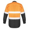 ZW129 Syzmik Mens Rugged Cooling Taped Hi Vis Spliced Shirt Orange/Charcoal – Promotrenz