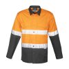 ZW129 Syzmik Mens Rugged Cooling Taped Hi Vis Spliced Shirt Orange/Charcoal – Promotrenz