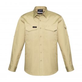 The Syzmik Mens Rugged Cooling Shirt is a square weave cotton ripstop shirt.  4 colours.  XXS - 7XL.  Great branded Syzmik tradie work shirts.