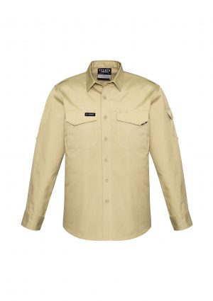ZW400 Syzmik Mens Rugged Cooling Shirt Khaki - Promotrenz The Syzmik Mens Rugged Cooling Shirt is a square weave cotton ripstop shirt. 4 colours. XXS - 7XL. Great branded Syzmik tradie work shirts.