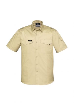 The Syzmik Mens Rugged Cooling Shirt is a square weave cotton ripstop shirt. 4 colours. XXS - 7XL. Great branded Syzmik tradie work shirts.