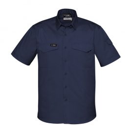 The Syzmik Mens Rugged Cooling Shirt is a square weave cotton ripstop shirt.  4 colours.  XXS - 7XL.  Great branded Syzmik tradie work shirts.
