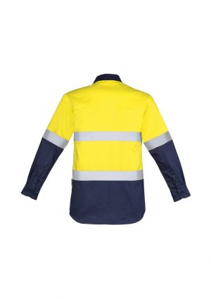 The Syzmik Mens Hi Vis Closed Front Long Sleeve Shirt Hoop Taped is a 170gsm cotton twill  shirt.  2 colours.  Great branded hi viz workwear. 