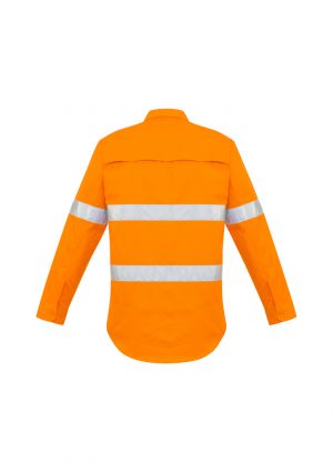 The Syzmik Mens Hi Vis Hoop Taped Shirt is a 100% cotton twill hoop taped shirt in Orange.  XXS - 7XL.  2 pockets.  Mesh vents.  Great branded Syzmik workwear.