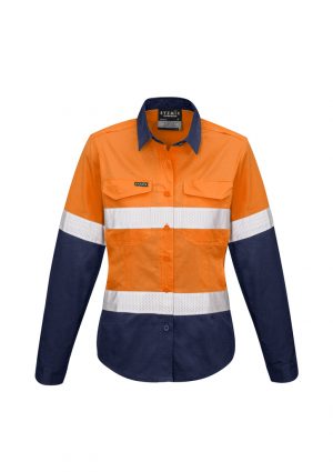 The Syzmik Womens Rugged Cooling Taped Hi Vis Spliced Shirt is a square weave cotton ripstop shirt.  2 colours.  8 - 24.  Great hi vis womens workwear.