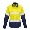 The Syzmik Womens Rugged Cooling Taped Hi Vis Spliced Shirt is a square weave cotton ripstop shirt.  2 colours.  8 - 24.  Great hi vis womens workwear.