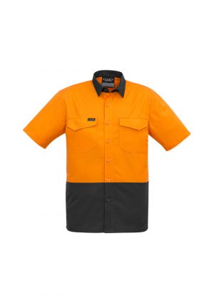 ZW815 Syzmik Mens Rugged Cooling Hi Vis Spliced Shirt Orange/Charcoal - Promotrenz The Syzmik Mens Rugged Cooling Hi Vis Spliced Shirt is a square weave cotton ripstop hi vis shirt. 4 colours. XXS - 7XL. Great branded hi vis wear.