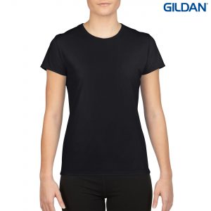 The Gildan Performace Ladies T-Shirt is a 100% Polyester driwear tee.  XS-XL.  7 colours.  Great performance tees from Gildan.  Kids and Mens styles available.