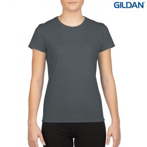 The Gildan Performance Ladies T-Shirt is a 100% Polyester driwear tee.  XS-XL.  7 colours.  Great performance tees from Gildan.  Kids and Mens styles available.