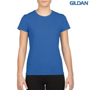 The Gildan Performace Ladies T-Shirt is a 100% Polyester driwear tee.  XS-XL.  7 colours.  Great performance tees from Gildan.  Kids and Mens styles available.