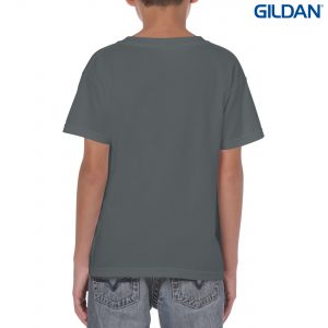 The Gildan Heavy Cotton Youth T Shirt is a 50% cotton/50% polyester tee.  Sizes 8 - 16.  26 colours.  Great cost effective kids tees for printing and events.