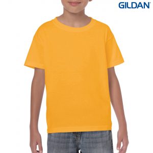 The Gildan Heavy Cotton Youth T Shirt is a 50% cotton/50% polyester tee.  Sizes 8 - 16.  26 colours.  Great cost effective kids tees for printing and events.